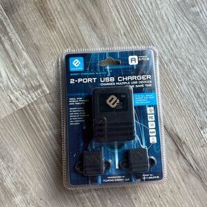 2-Port Black USB Charger